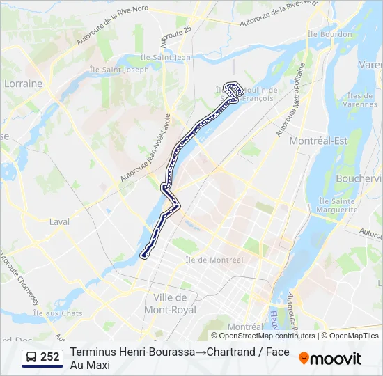 252 Bus Line Map