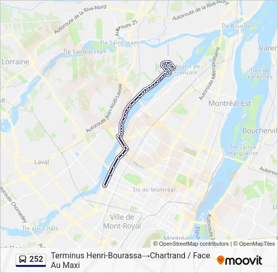 252 Bus Line Map