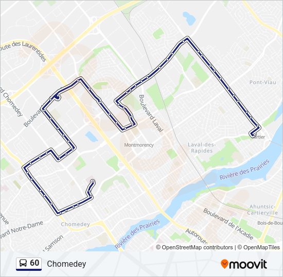60 Bus Line Map