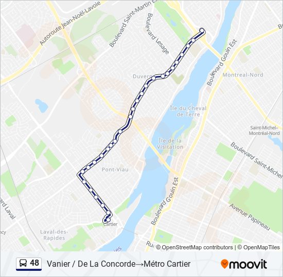 48 bus Line Map