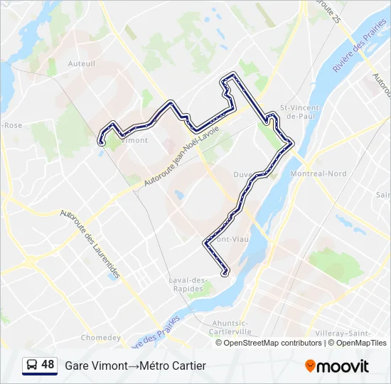48 Bus Line Map