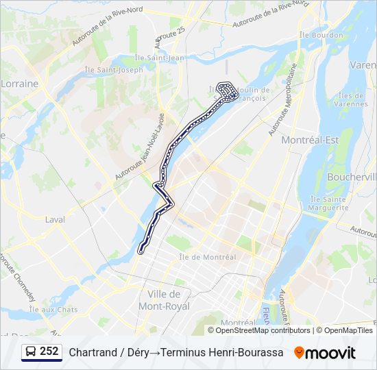 252 Bus Line Map