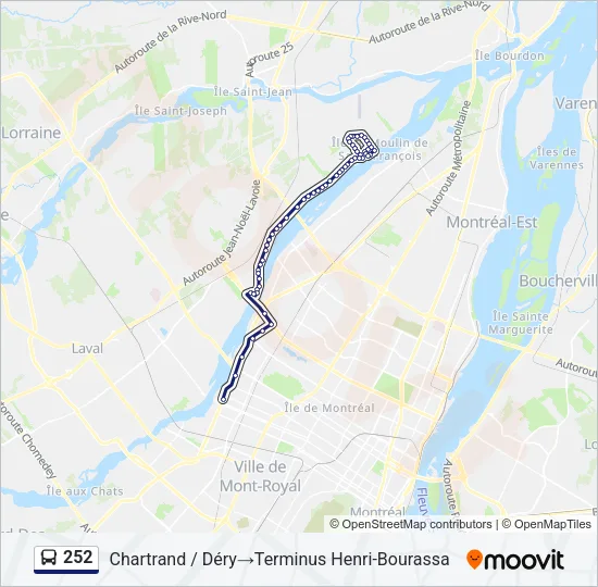 252 Bus Line Map