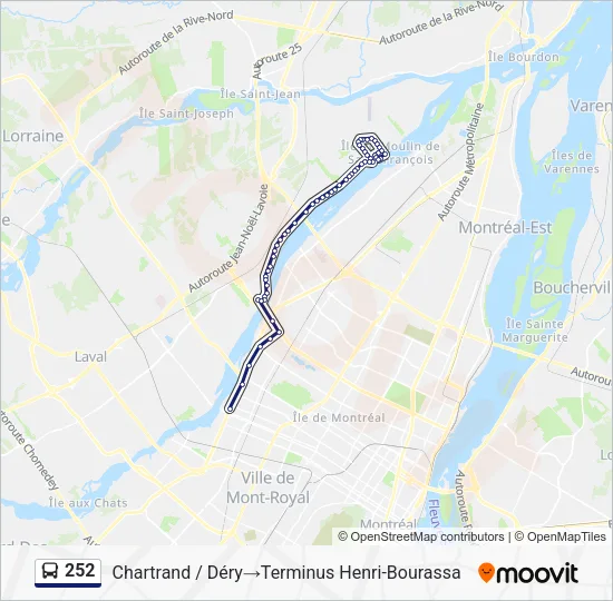 252 Bus Line Map
