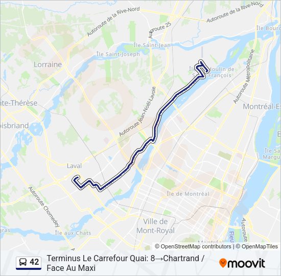 42 Bus Line Map