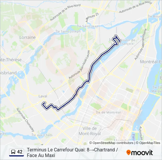 42 Bus Line Map