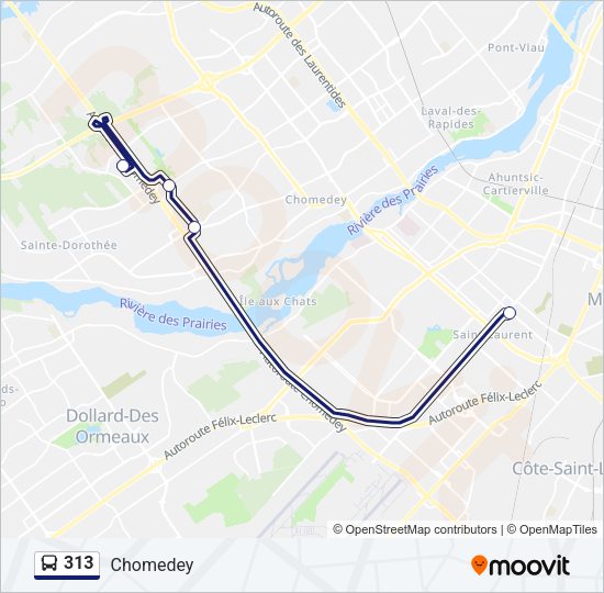 313 Bus Line Map
