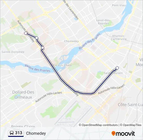313 Bus Line Map