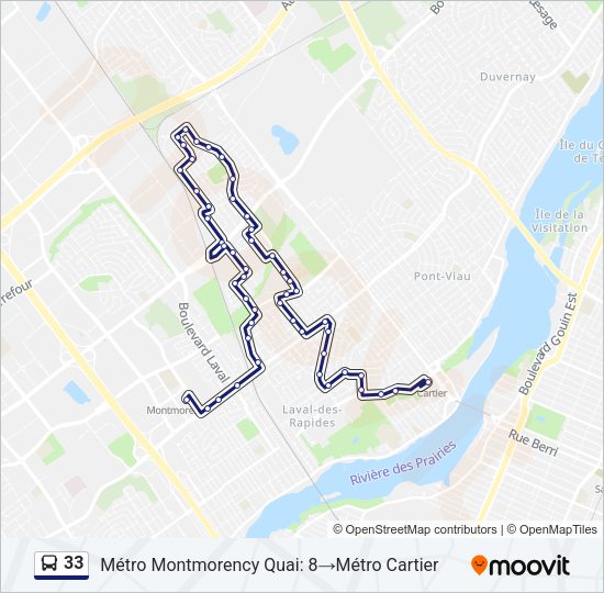 33 Bus Line Map