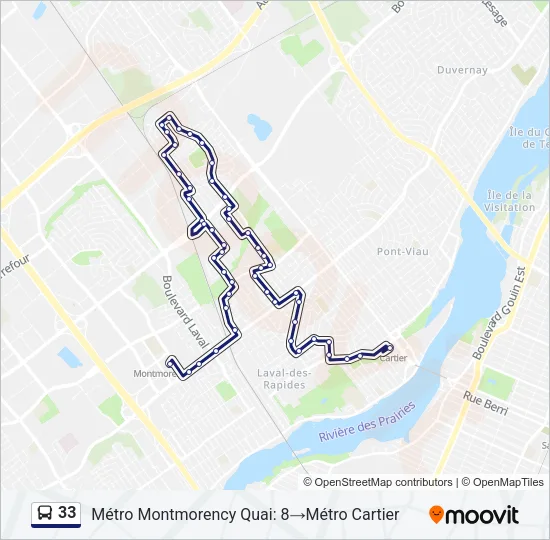 33 Bus Line Map