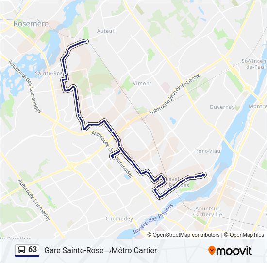 63 Bus Line Map
