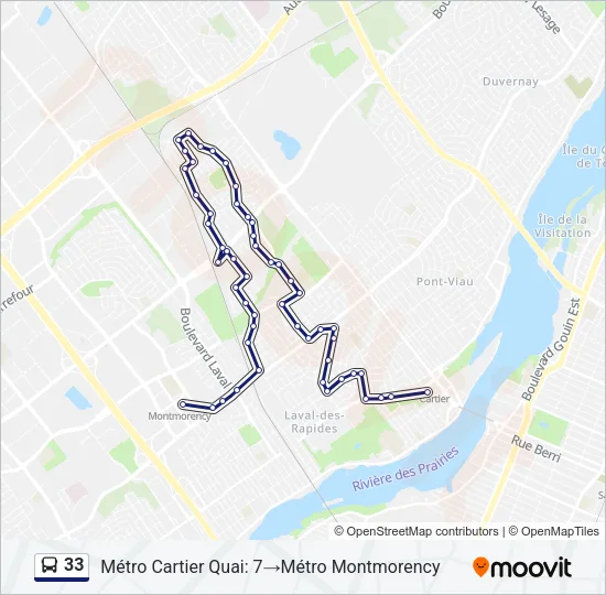 33 Bus Line Map