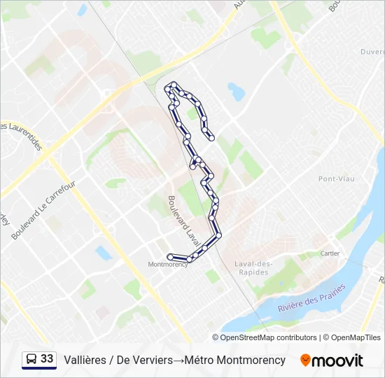33 Bus Line Map