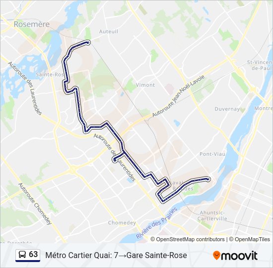 63 Bus Line Map