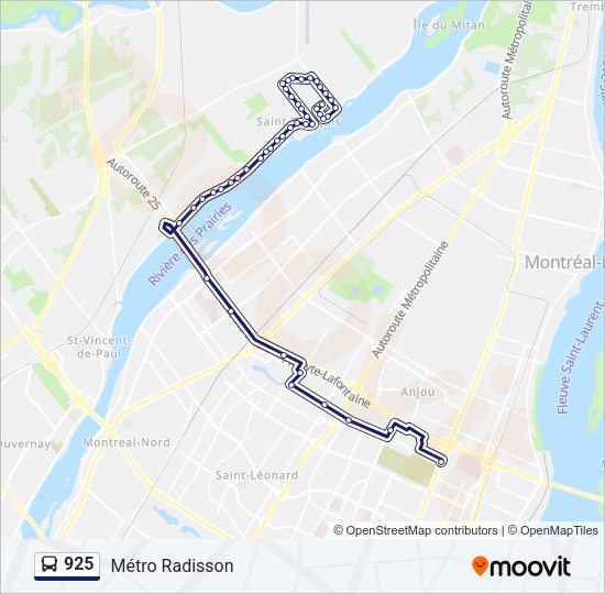 925 Bus Line Map