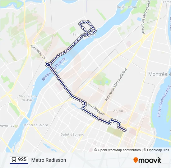 925 Bus Line Map