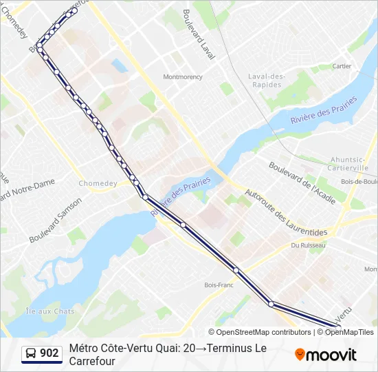 902 Bus Line Map