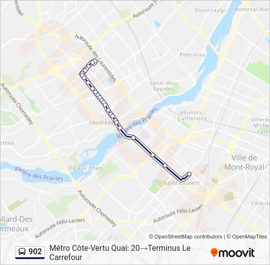 902 Bus Line Map
