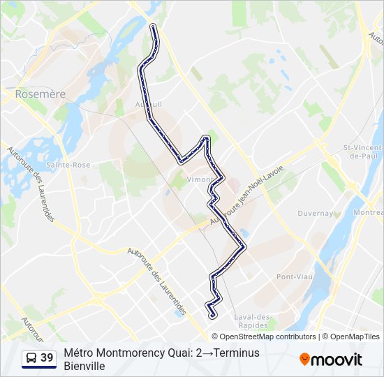 39 Bus Line Map