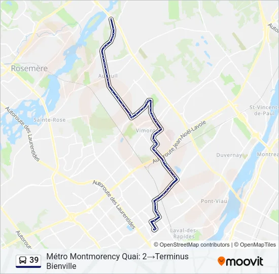 39 Bus Line Map