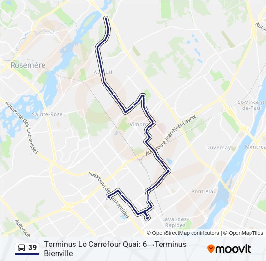 39 Bus Line Map
