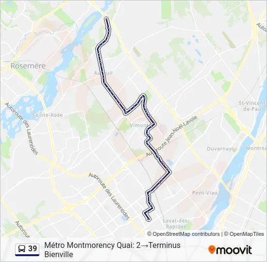 39 Bus Line Map