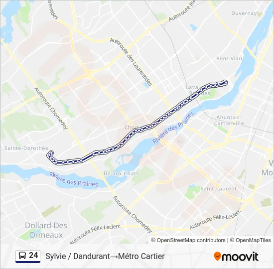 24 Bus Line Map
