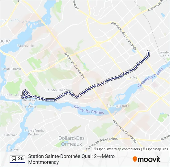 26 Bus Line Map