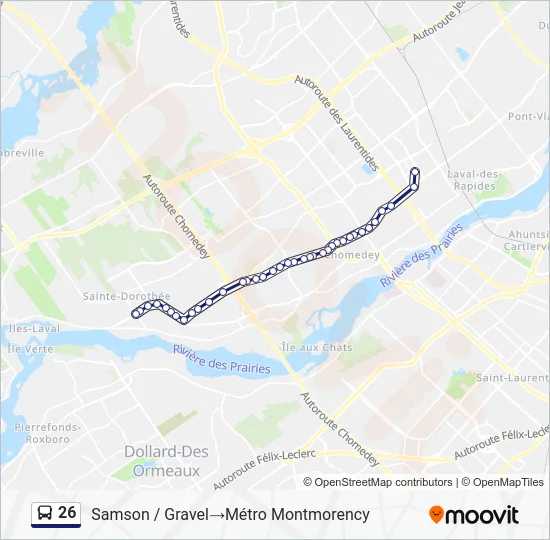 26 Bus Line Map