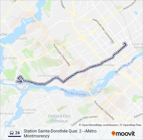 26 Bus Line Map