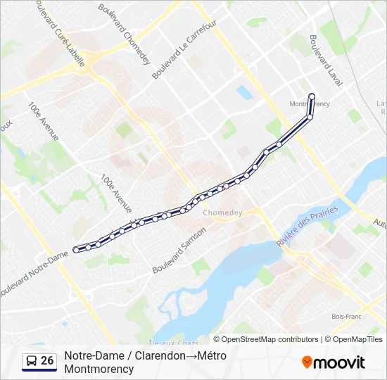 26 Bus Line Map