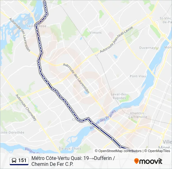 151 Bus Line Map