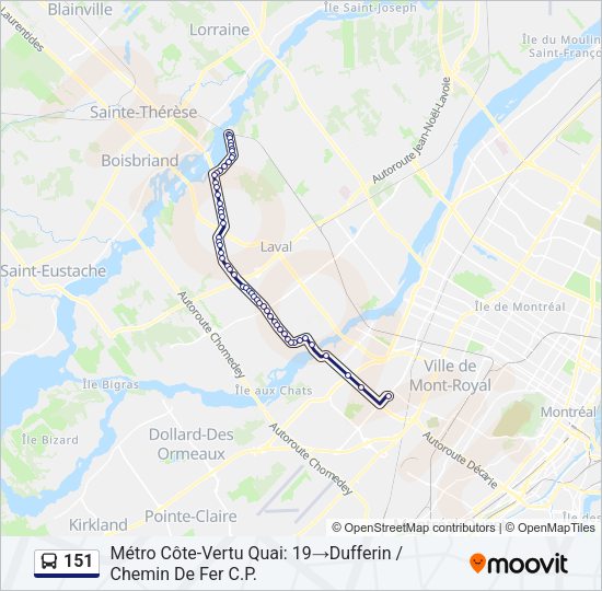 151 Bus Line Map