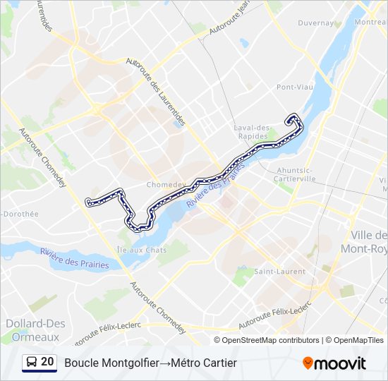 20 Bus Line Map