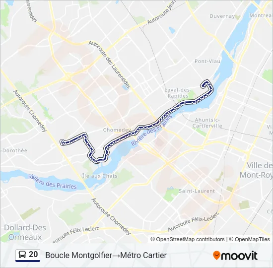 20 Bus Line Map