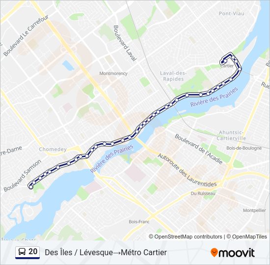 20 Bus Line Map
