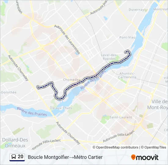 20 Bus Line Map