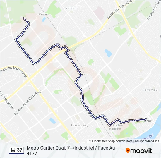 37 Bus Line Map