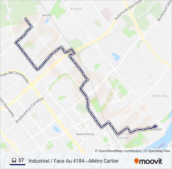 37 Bus Line Map