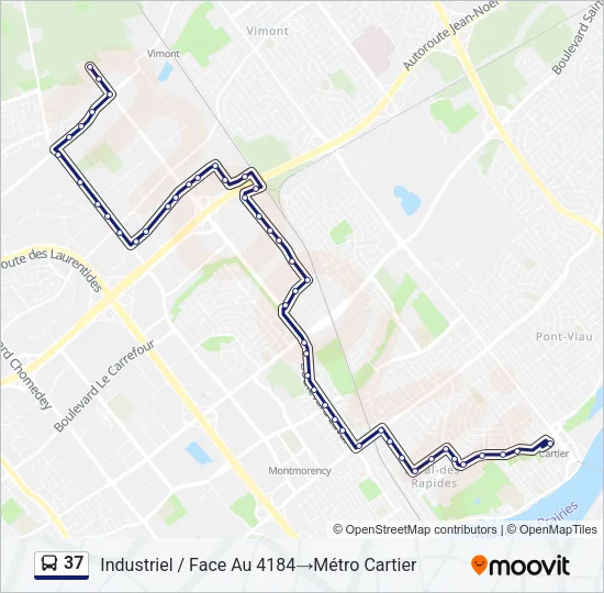 37 Bus Line Map