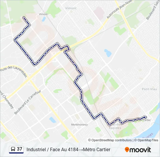 37 Bus Line Map
