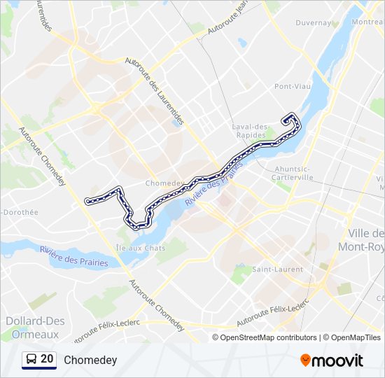 20 Bus Line Map