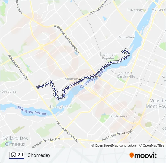 20 Bus Line Map