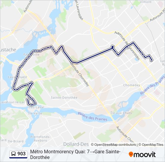 903 Bus Line Map