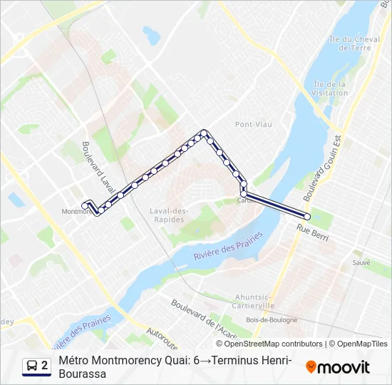 2 Bus Line Map