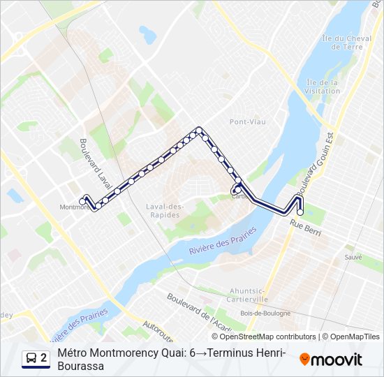 2 Bus Line Map