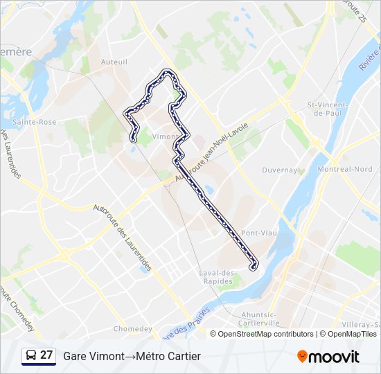 27 Bus Line Map