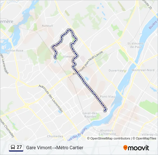 27 Bus Line Map