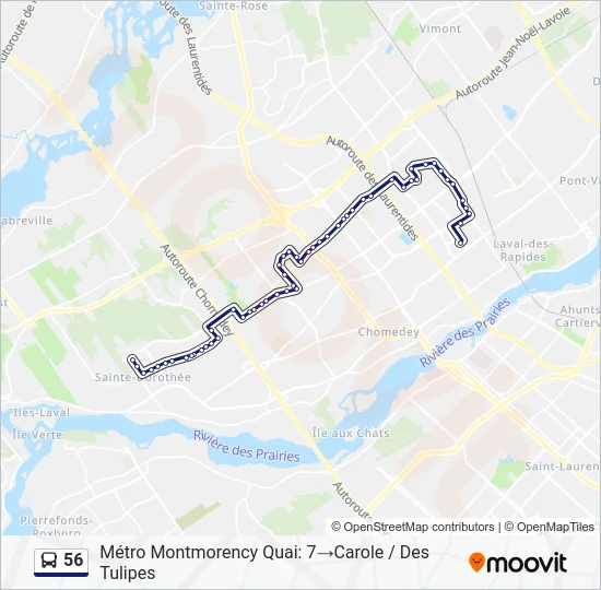 56 Bus Line Map