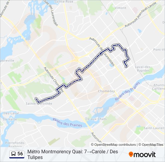 56 Bus Line Map